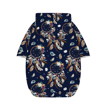 Floral Dream Catcher Pattern Print Dog Zip Up Hoodie