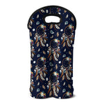 Floral Dream Catcher Pattern Print Double Neoprene Wine Tote