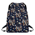 Floral Dream Catcher Pattern Print Drawstring Backpack