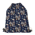 Floral Dream Catcher Pattern Print Drawstring Bag