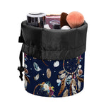 Floral Dream Catcher Pattern Print Drawstring Makeup Bag