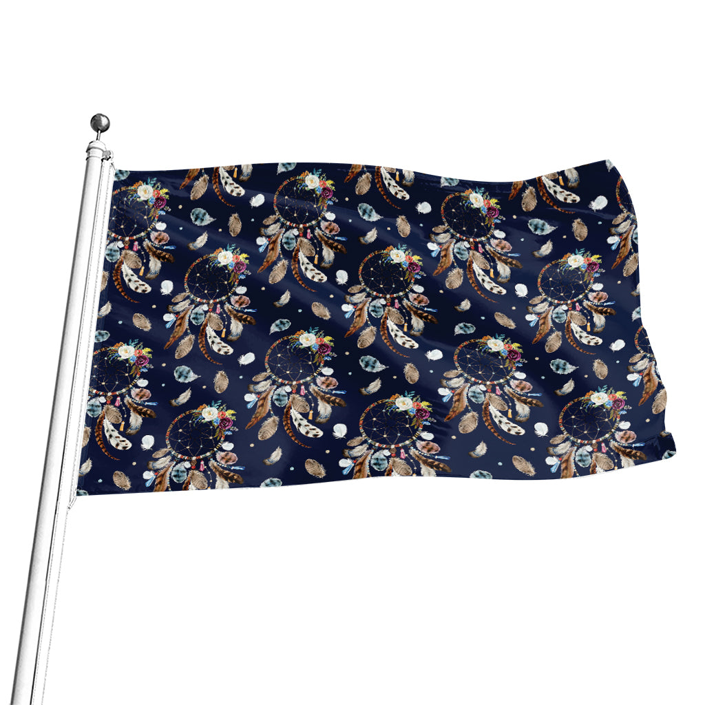 Floral Dream Catcher Pattern Print Flag