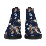 Floral Dream Catcher Pattern Print Flat Ankle Boots