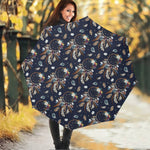Floral Dream Catcher Pattern Print Foldable Umbrella