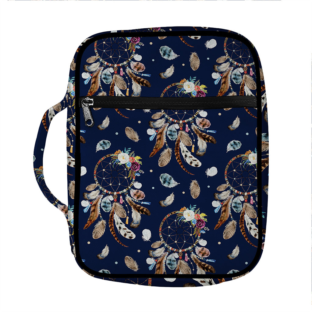 Floral Dream Catcher Pattern Print Front Pocket Bible Bag
