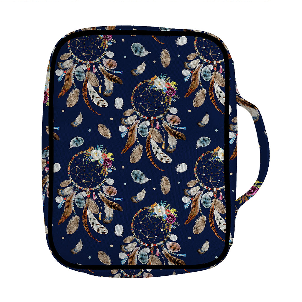 Floral Dream Catcher Pattern Print Front Pocket Bible Bag