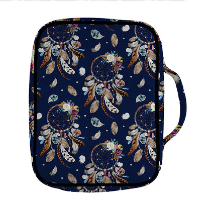 Floral Dream Catcher Pattern Print Front Pocket Bible Bag