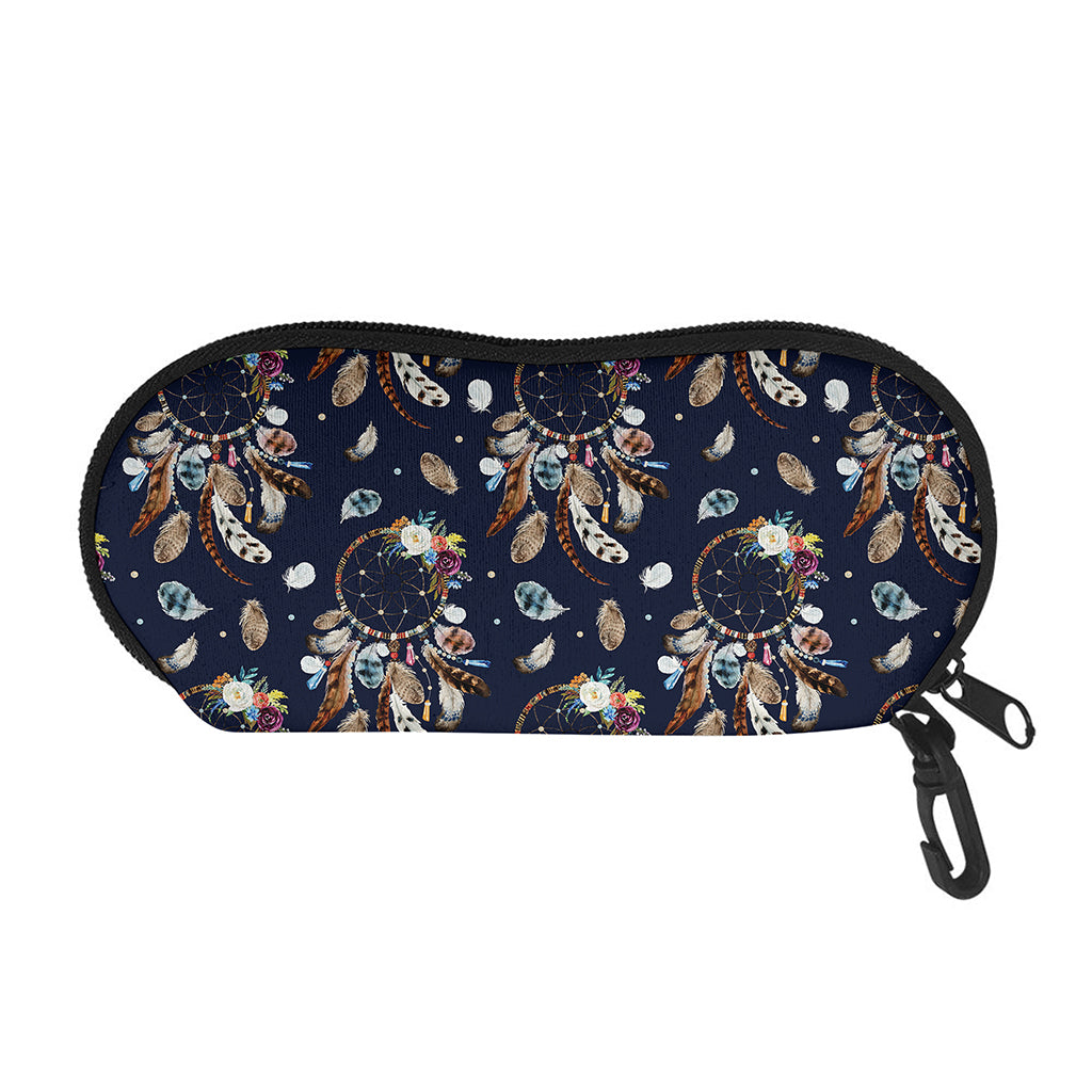 Floral Dream Catcher Pattern Print Glasses Case