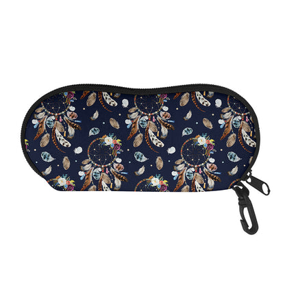 Floral Dream Catcher Pattern Print Glasses Case