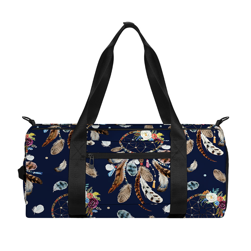 Floral Dream Catcher Pattern Print Gym Bag