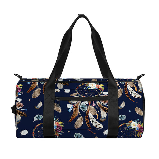 Floral Dream Catcher Pattern Print Gym Bag
