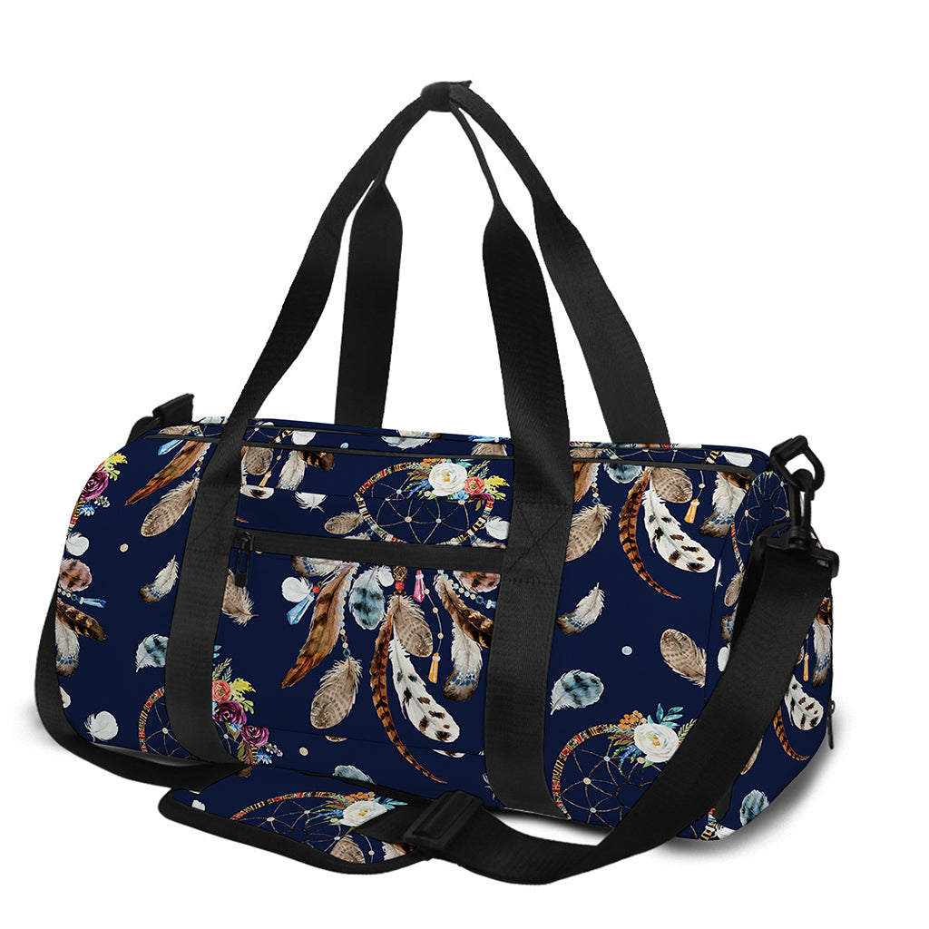 Floral Dream Catcher Pattern Print Gym Bag