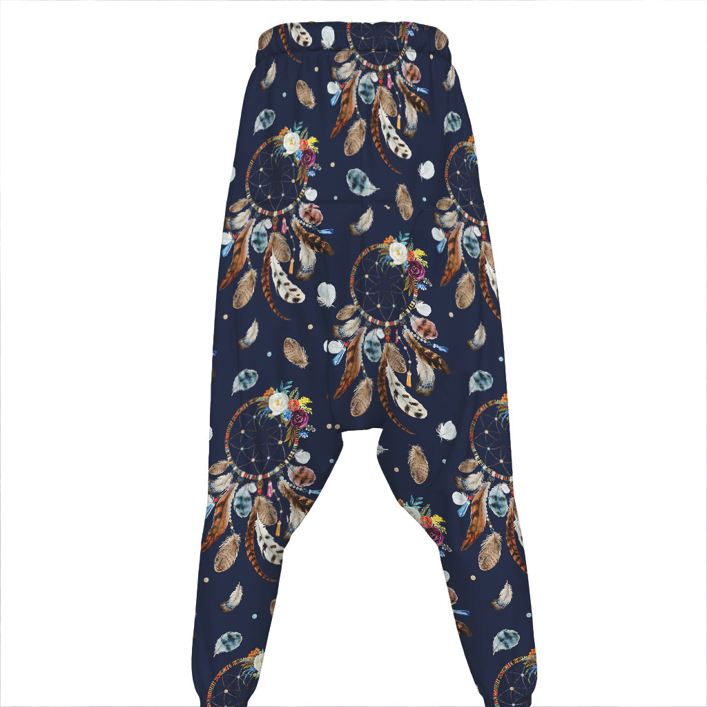 Floral Dream Catcher Pattern Print Hammer Pants