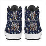 Floral Dream Catcher Pattern Print High Top Leather Sneakers
