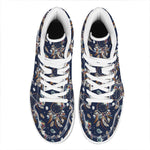 Floral Dream Catcher Pattern Print High Top Leather Sneakers