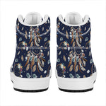 Floral Dream Catcher Pattern Print High Top Leather Sneakers