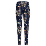 Floral Dream Catcher Pattern Print High-Waisted Pocket Leggings