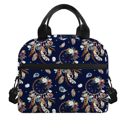 Floral Dream Catcher Pattern Print Insulated Lunch Bag