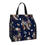Floral Dream Catcher Pattern Print Insulated Lunch Tote