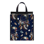 Floral Dream Catcher Pattern Print Insulated Lunch Tote