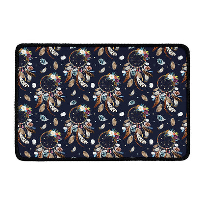 Floral Dream Catcher Pattern Print Kitchen Mat