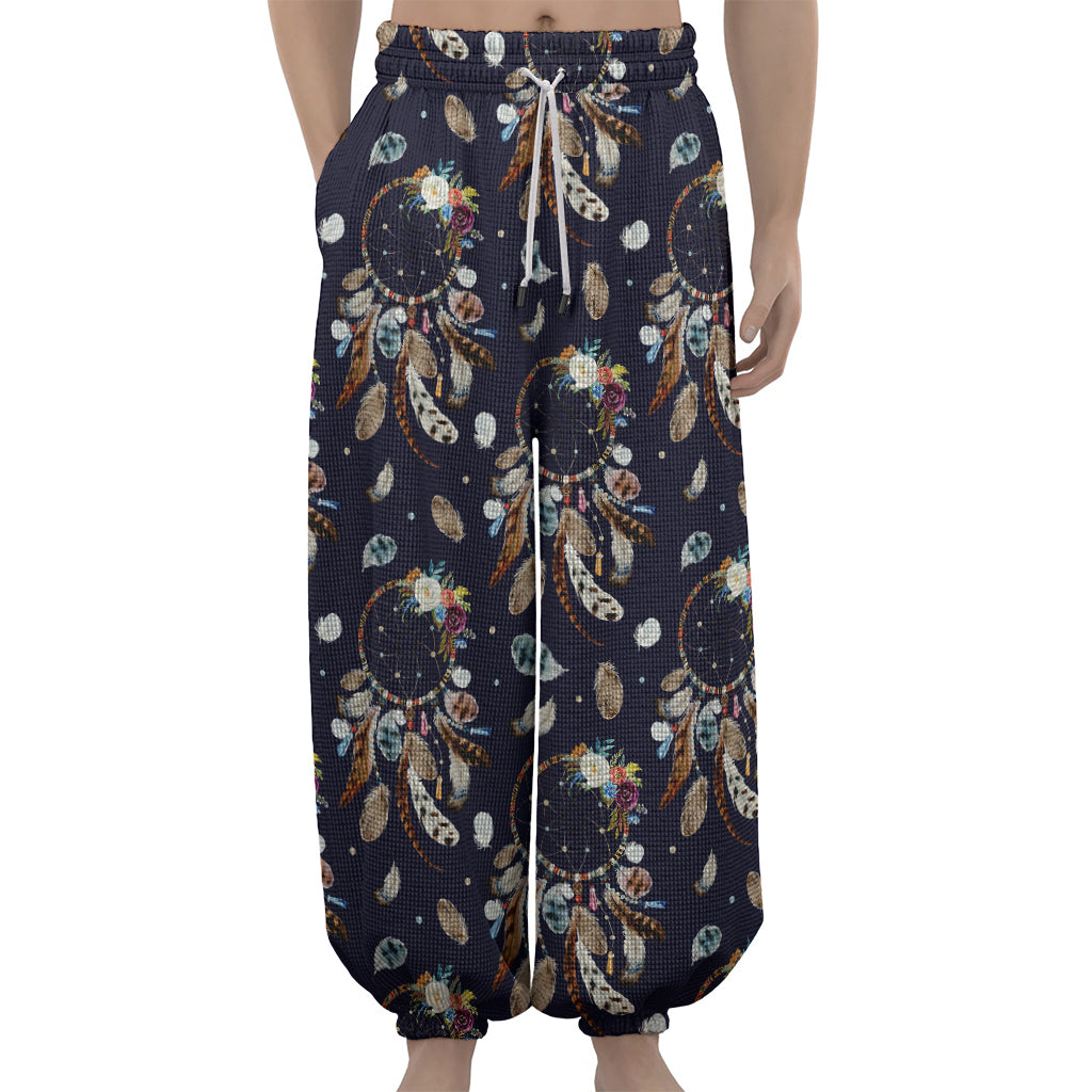 Floral Dream Catcher Pattern Print Lantern Pants