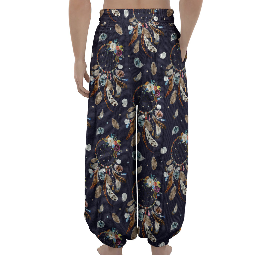 Floral Dream Catcher Pattern Print Lantern Pants