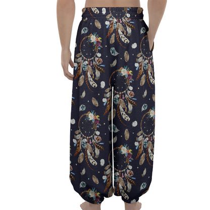 Floral Dream Catcher Pattern Print Lantern Pants