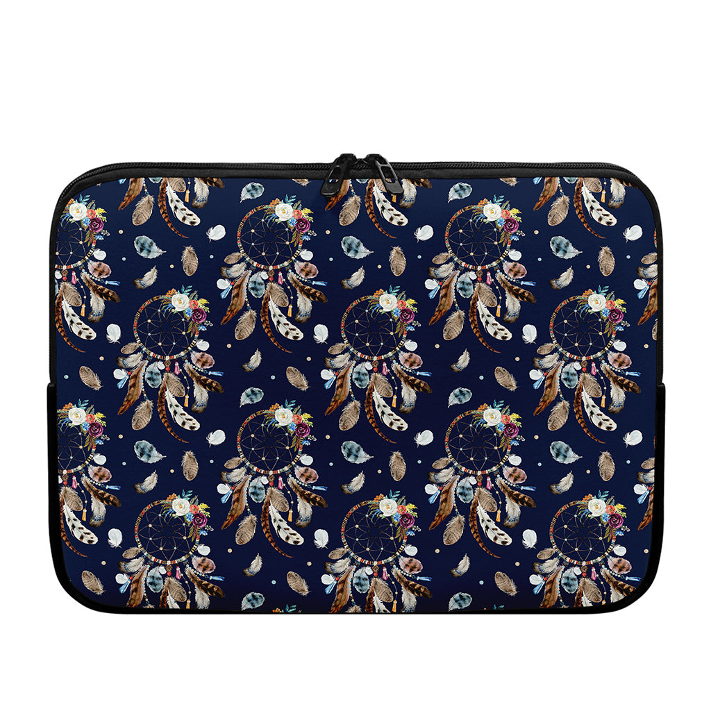 Floral Dream Catcher Pattern Print Laptop Sleeve