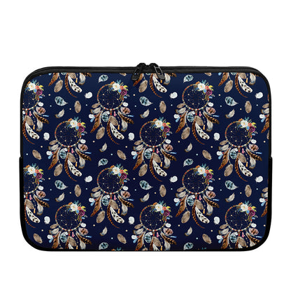 Floral Dream Catcher Pattern Print Laptop Sleeve