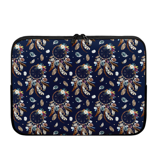 Floral Dream Catcher Pattern Print Laptop Sleeve