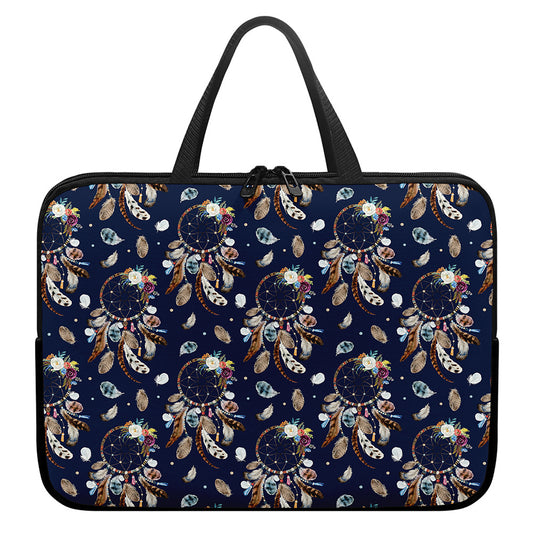 Floral Dream Catcher Pattern Print Laptop Sleeve With Handle