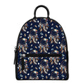 Floral Dream Catcher Pattern Print Leather Backpack
