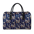 Floral Dream Catcher Pattern Print Leather Duffel Bag