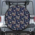 Floral Dream Catcher Pattern Print Leather Spare Tire Cover