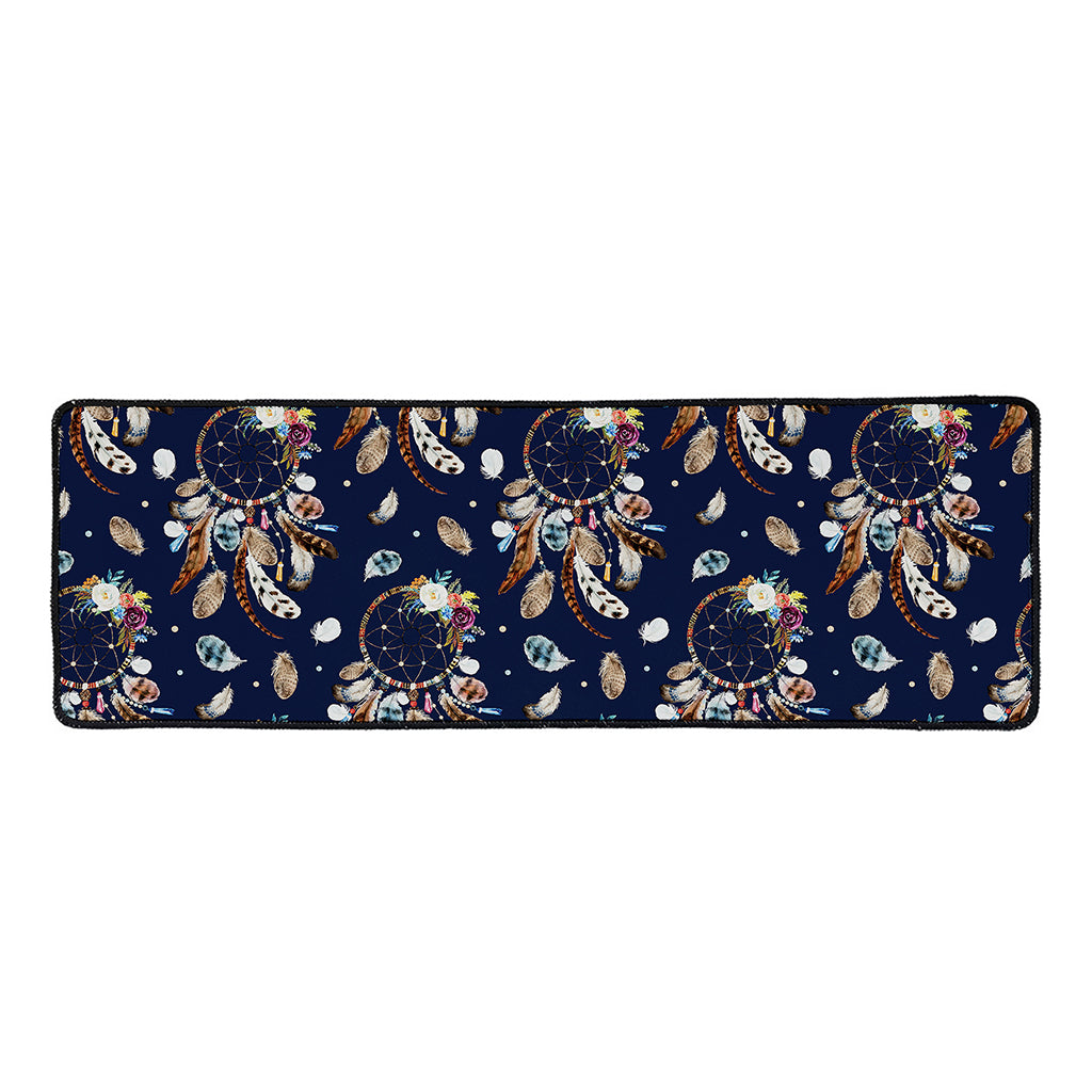 Floral Dream Catcher Pattern Print Long Kitchen Mat