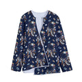 Floral Dream Catcher Pattern Print Long Sleeve Short Coat