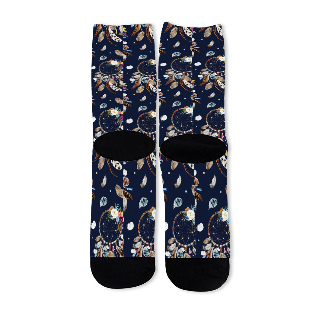 Floral Dream Catcher Pattern Print Long Socks