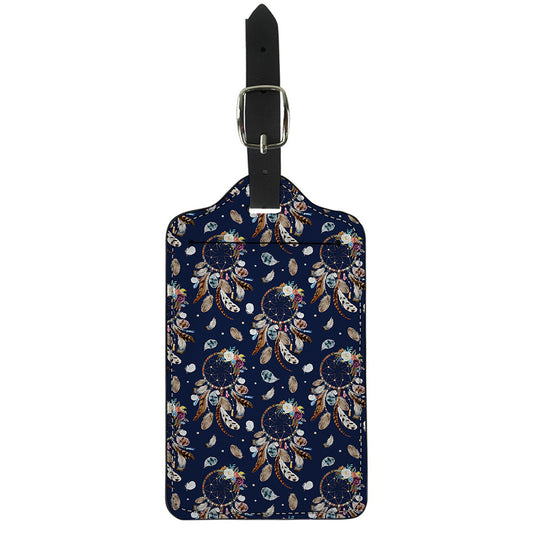 Floral Dream Catcher Pattern Print Luggage Tag