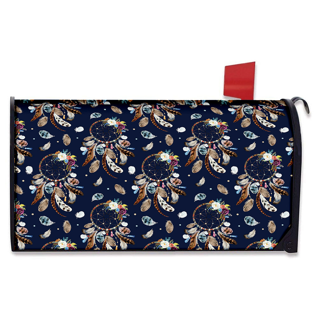 Floral Dream Catcher Pattern Print Mailbox Cover