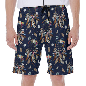 Floral Dream Catcher Pattern Print Men's Beach Shorts