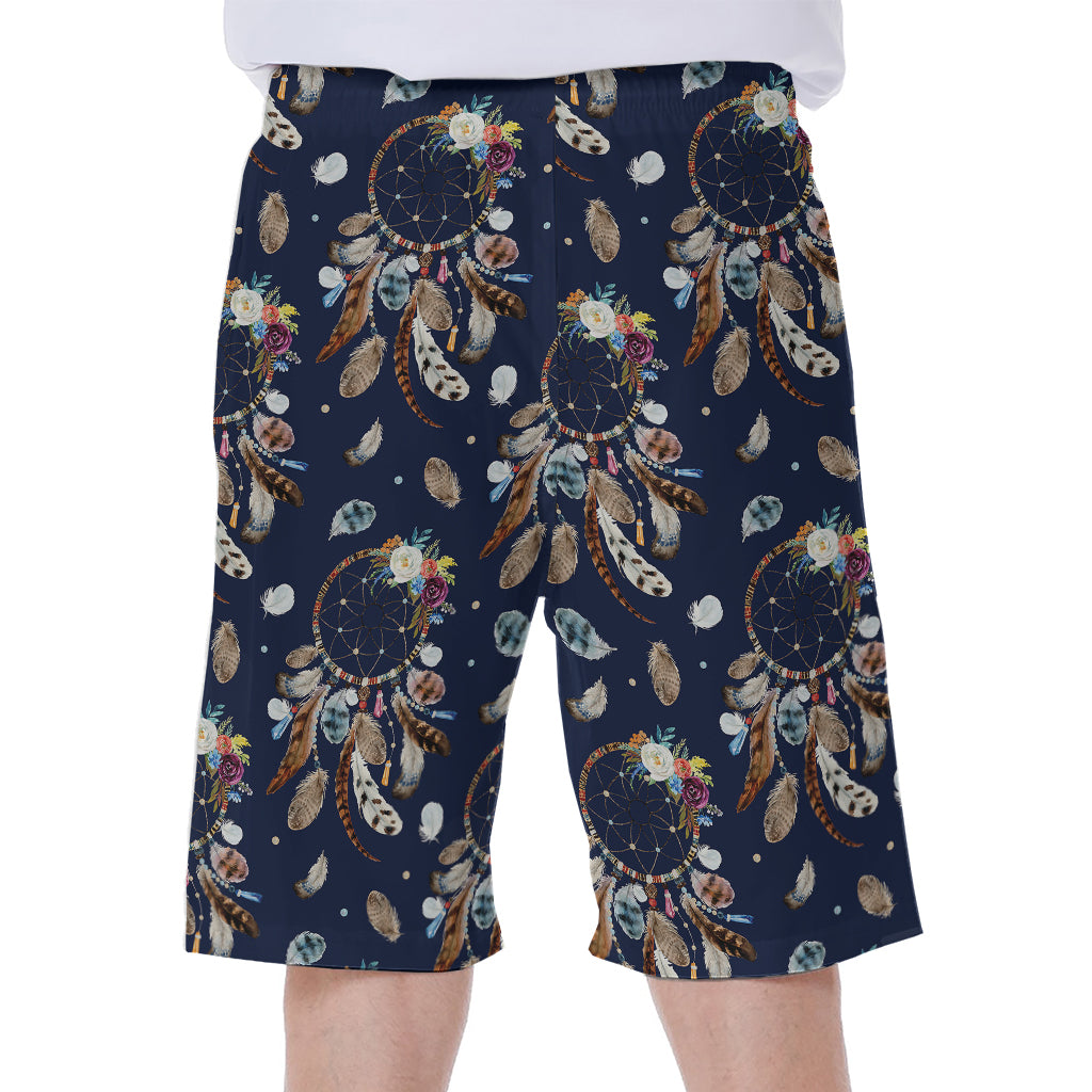 Floral Dream Catcher Pattern Print Men's Beach Shorts