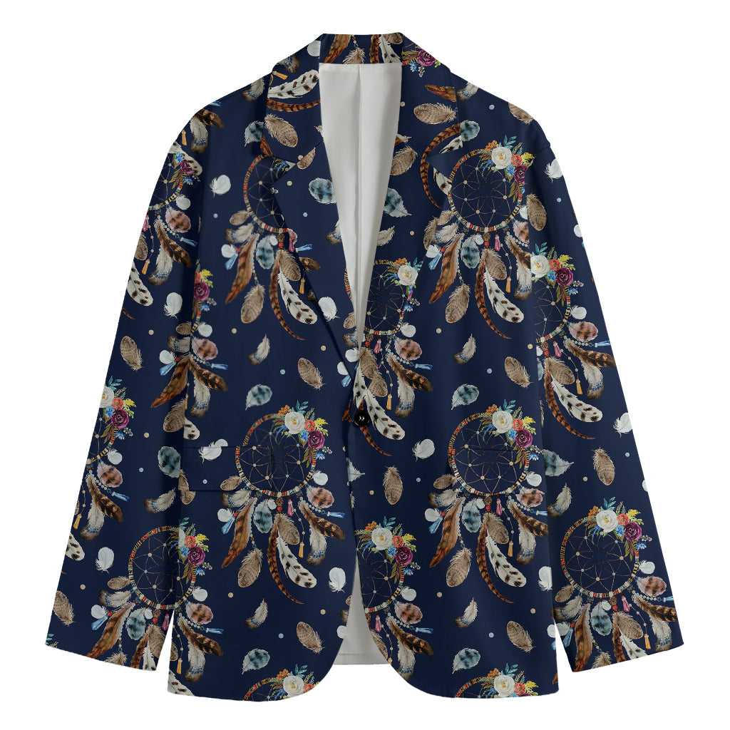 Floral Dream Catcher Pattern Print Men's Blazer