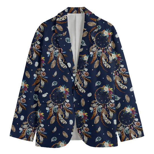 Floral Dream Catcher Pattern Print Men's Blazer