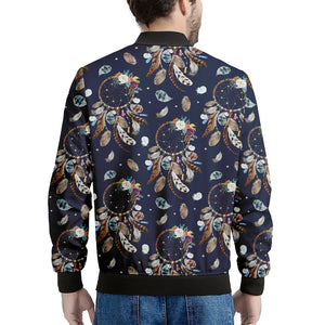 Floral Dream Catcher Pattern Print Men's Bomber Jacket