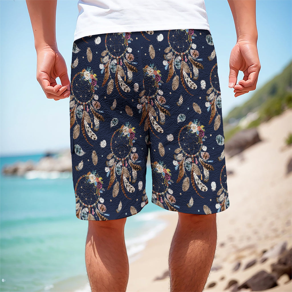 Floral Dream Catcher Pattern Print Men's Cargo Shorts