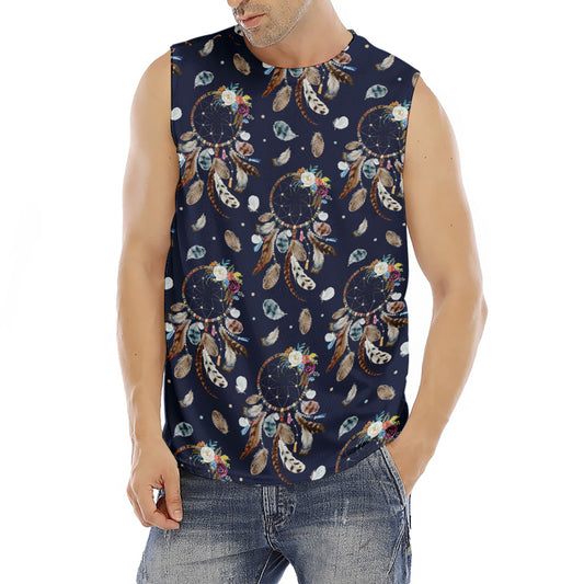 Floral Dream Catcher Pattern Print Men's Fitness Tank Top