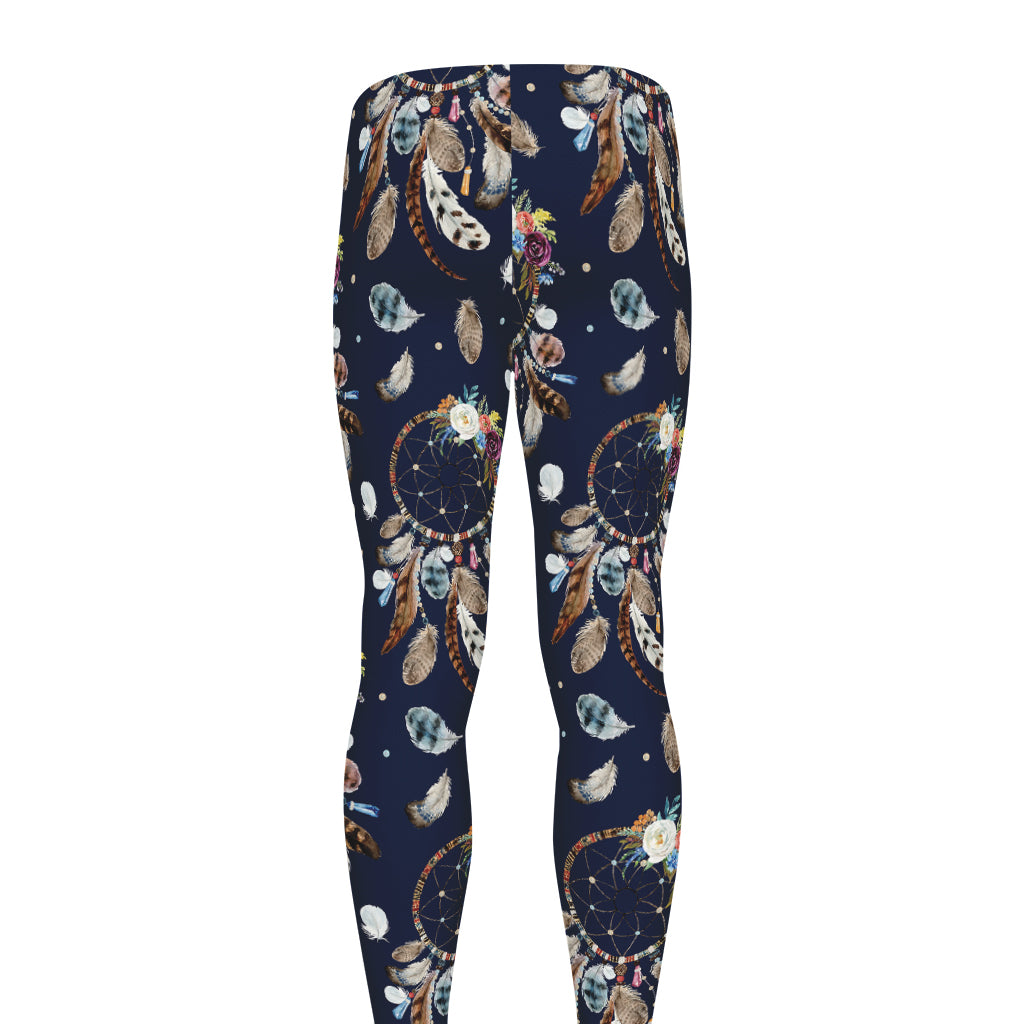 Floral Dream Catcher Pattern Print Men's leggings