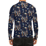 Floral Dream Catcher Pattern Print Men's Long Sleeve Rash Guard