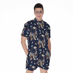 Floral Dream Catcher Pattern Print Men's Rompers